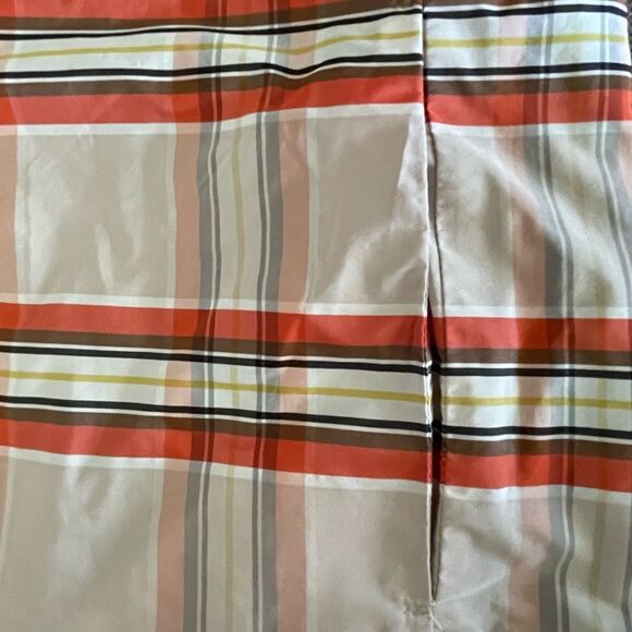 Cinzia Rocca Icons REVERSIBLE  plaid & black raincoat snap buttons  sz L - Picture 7 of 9